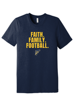 Faith, Family, Football Unisex Short Sleeve Tee