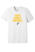 Faith, Family, Football Unisex Short Sleeve Tee