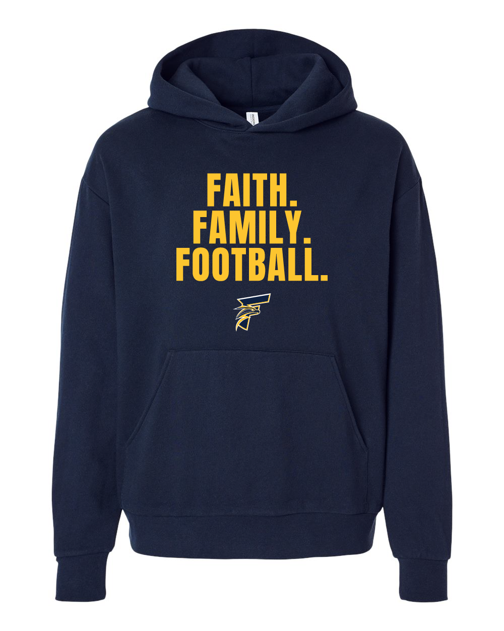 Adult Faith, Family, Football Hoodie