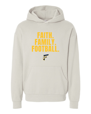 Adult Faith, Family, Football Hoodie
