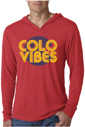 ColoVibes Unisex Hooded T-shirt- Red